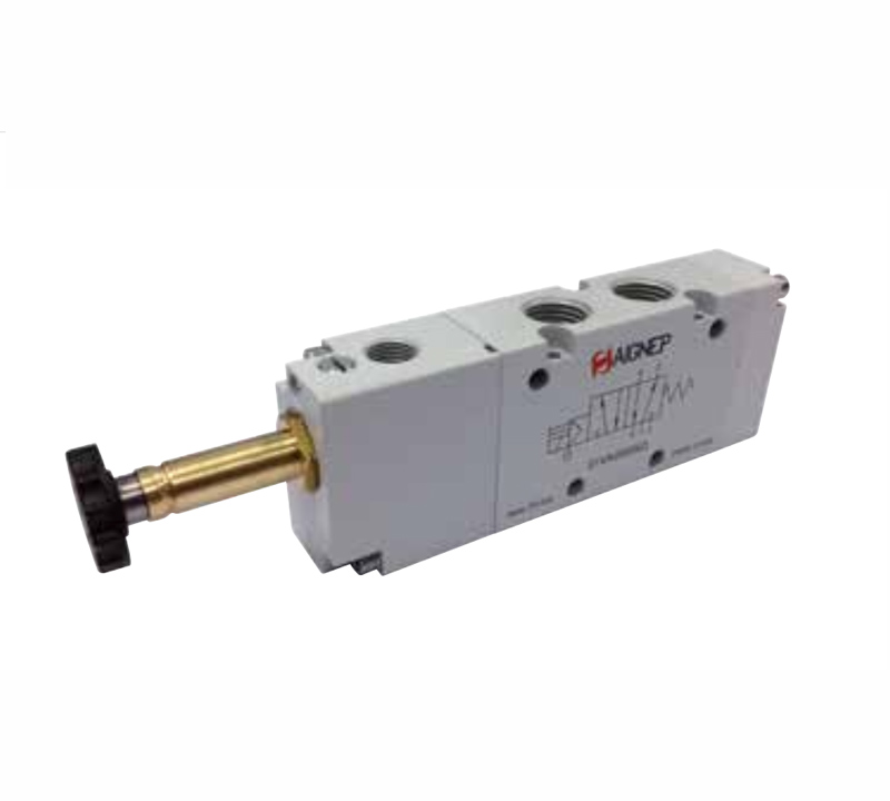 Electrovalvula Asistida 5/2 Retorno Resorte Mecanico