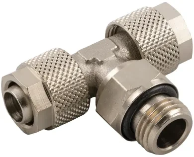 RACOR A T ORIENTABLE MACHO CENTRAL CILÍNDRICO CON TÓRICA 1215 6/4 1/8