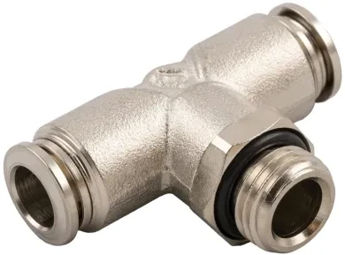 RACOR A T ORIENTABLE MACHO CENTRAL CILÍNDRICO CON TÓRICA 57216 4 M5
