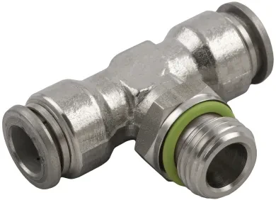 RACOR A T ORIENTABLE MACHO CENTRAL CILÍNDRICO CON TÓRICA (FKM) 60215 4 M5